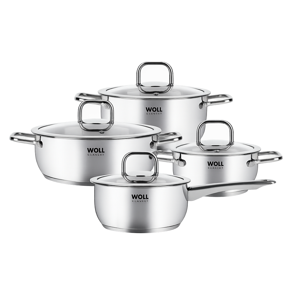 볼 다이아몬드 쿡 냄비 4종 세트(18편수+16+20양수+24전골)(WOLL Diamond Cook 4‑Piece Pot Set (18cm Saucepan + 16cm Casserole Pot + 20cm Casserole Pot + 24cm Shallow Pot))