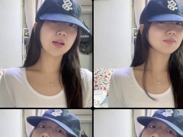 [예약 배송] Sunday Ceremony Old English Vintage Logo Cap - Blue, [예약 배송] Sunday Ceremony Old English Vintage Logo Cap - Lavender 착용 스타일 - 6