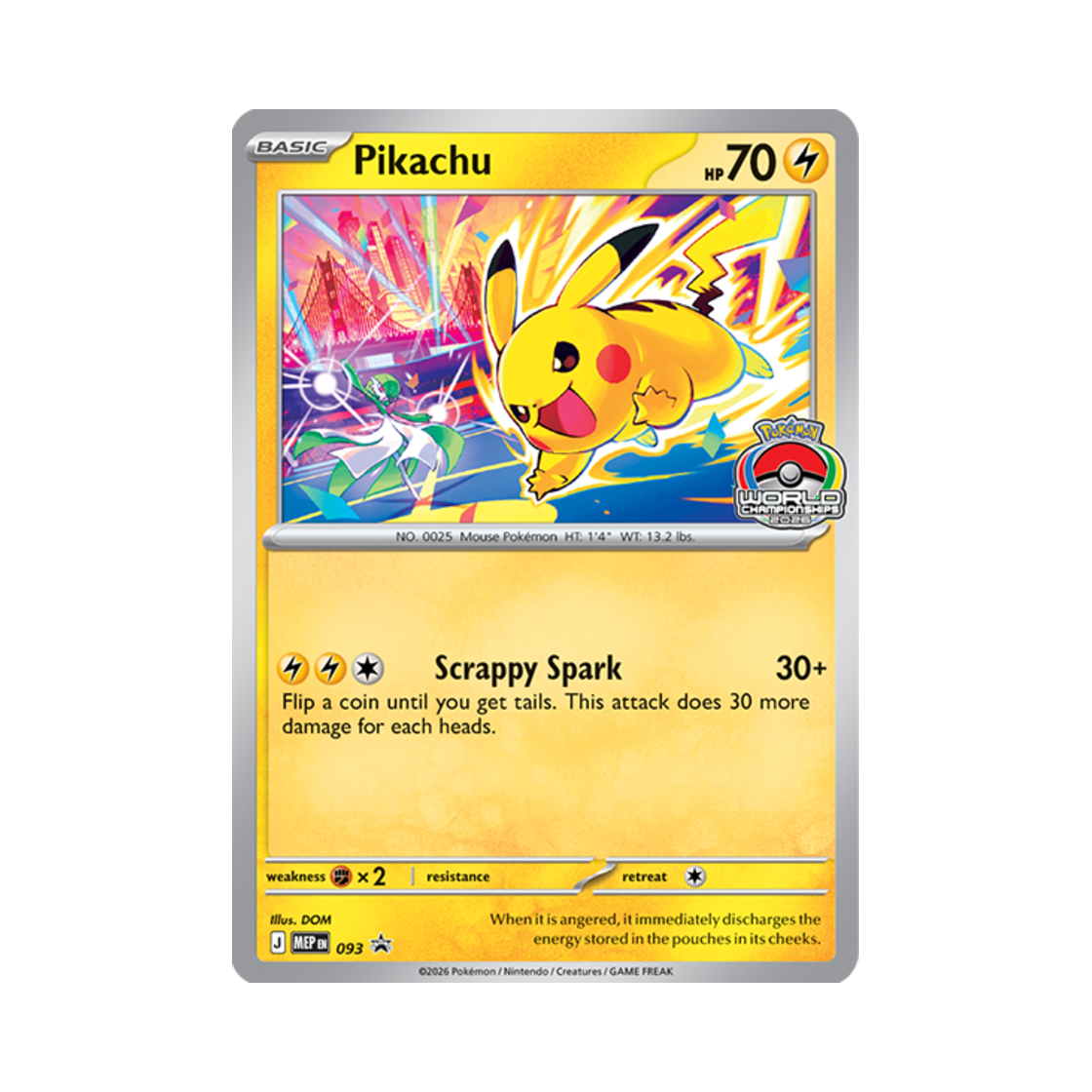 포켓몬 TCG 피카츄 2026 월드 챔피언쉽 짐프로모 (영문판)(Pokemon TCG Pikachu 2026 World Championship Promos (English Ver.)) - 1