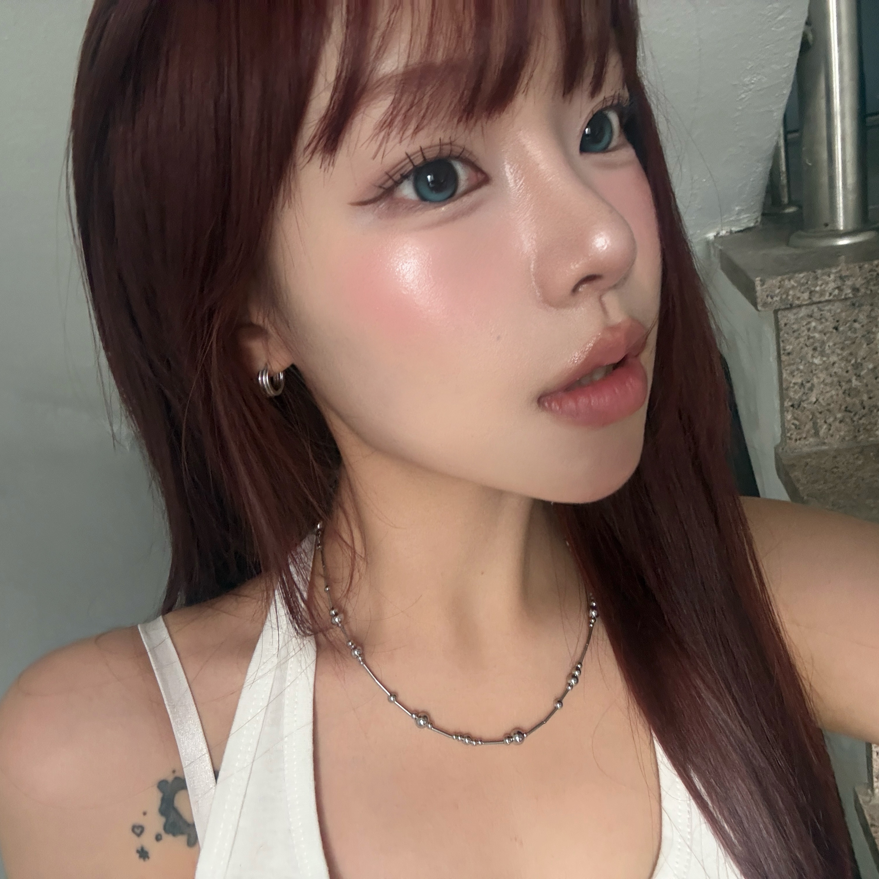 Riomeu Silver Melody Necklace 착용 스타일 - 2