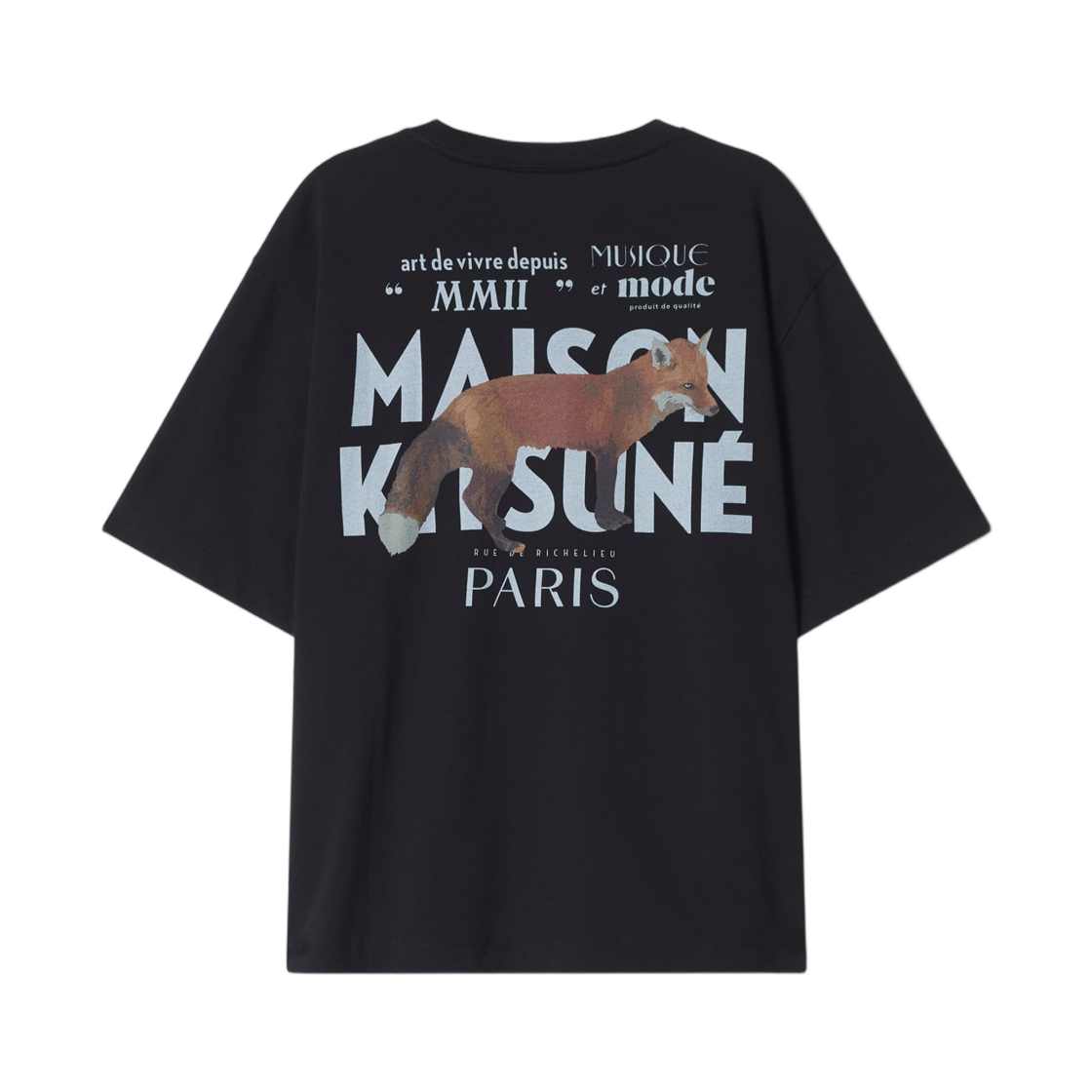 메종 키츠네 MMII 프로파일 폭스 오버사이즈 티셔츠 블랙(Maison Kitsune MMII Profile Fox Oversize T-Shirt Black) - 2