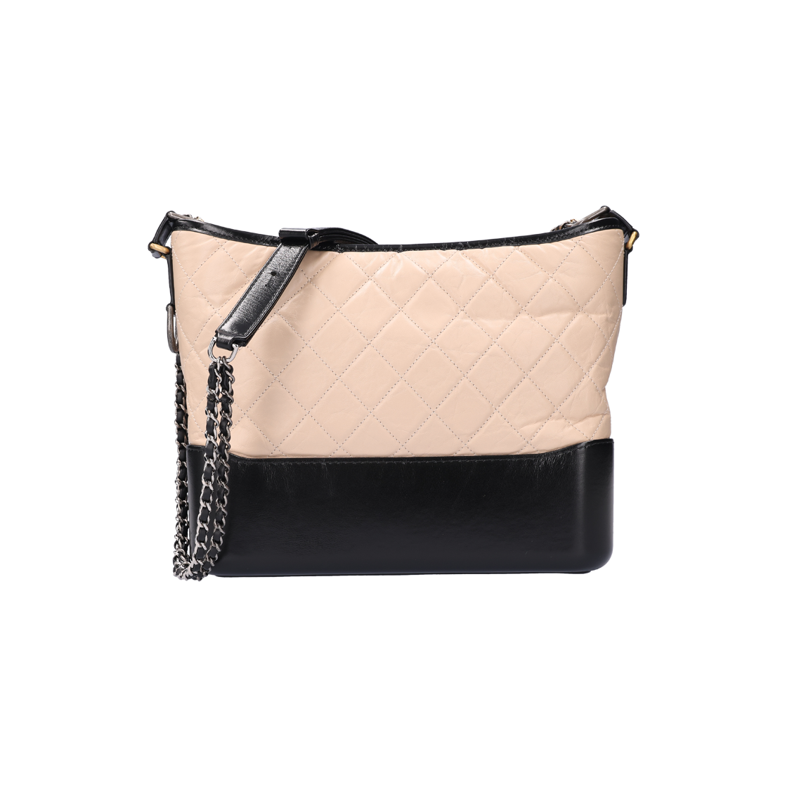IT5CT82BRJJ6 Chanel Gabrielle Medium Hobo Bag in Beige & Black Leather