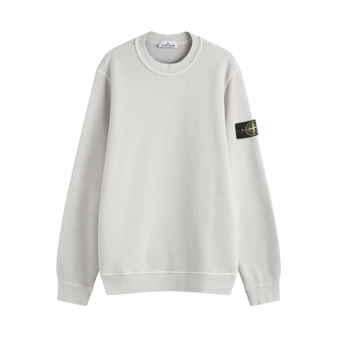 811561241-V0160 Stone Island 61241 Organic Cotton Diagonal Fleece Old Effect Sweatshirt Grey - 24FW