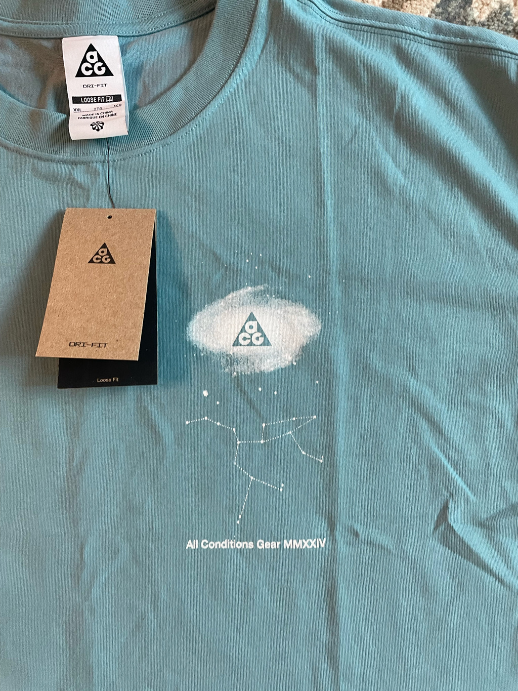 Nike ACG Dri-Fit T-Shirt Denim Turquoise - Asia 착용 스타일 - 2
