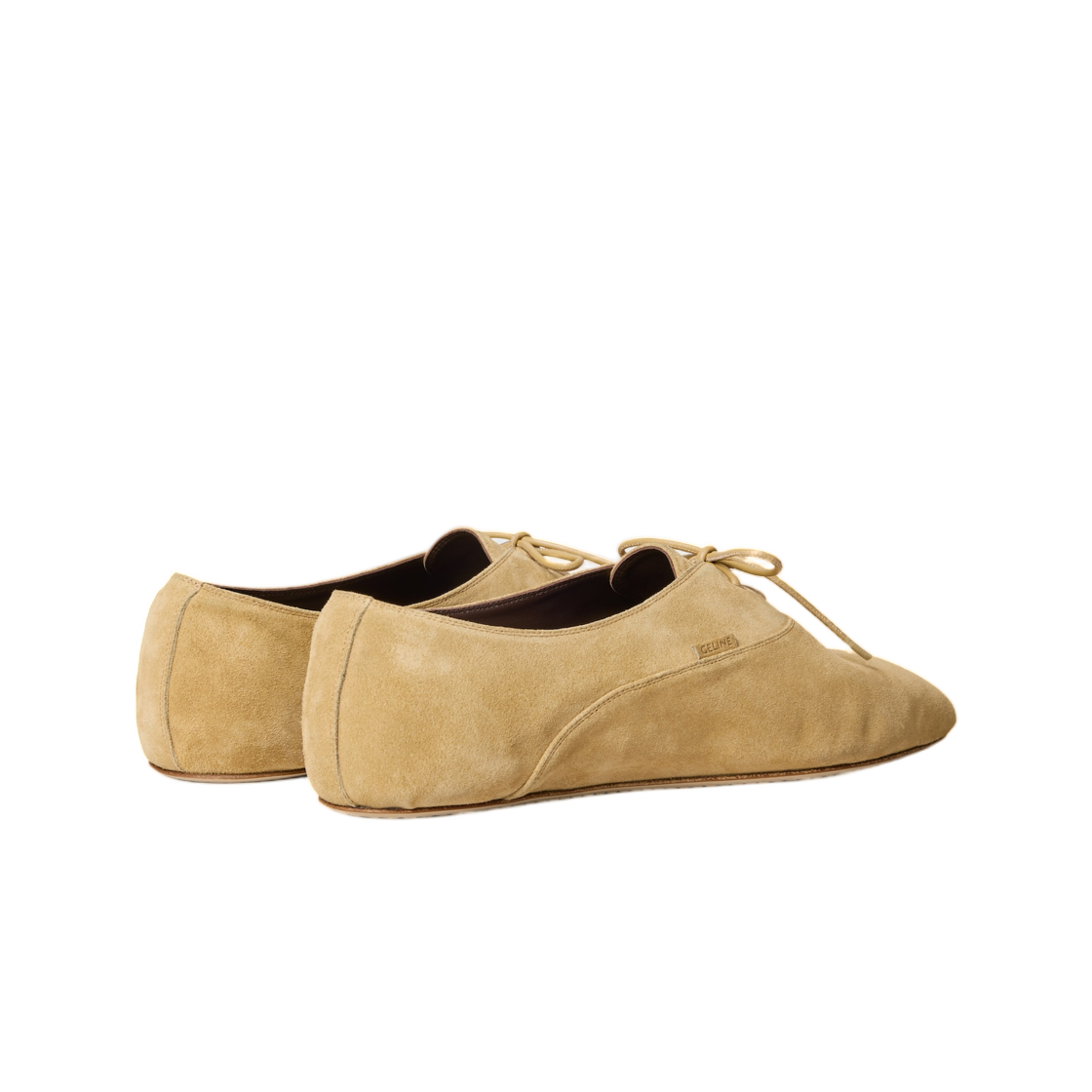 셀린느 발레 레이스업 슈 스웨이드 카프스킨 스톤 베이지(Celine Ballet Lace-Up Shoe in Suede Calfskin Stone Beige) - 3