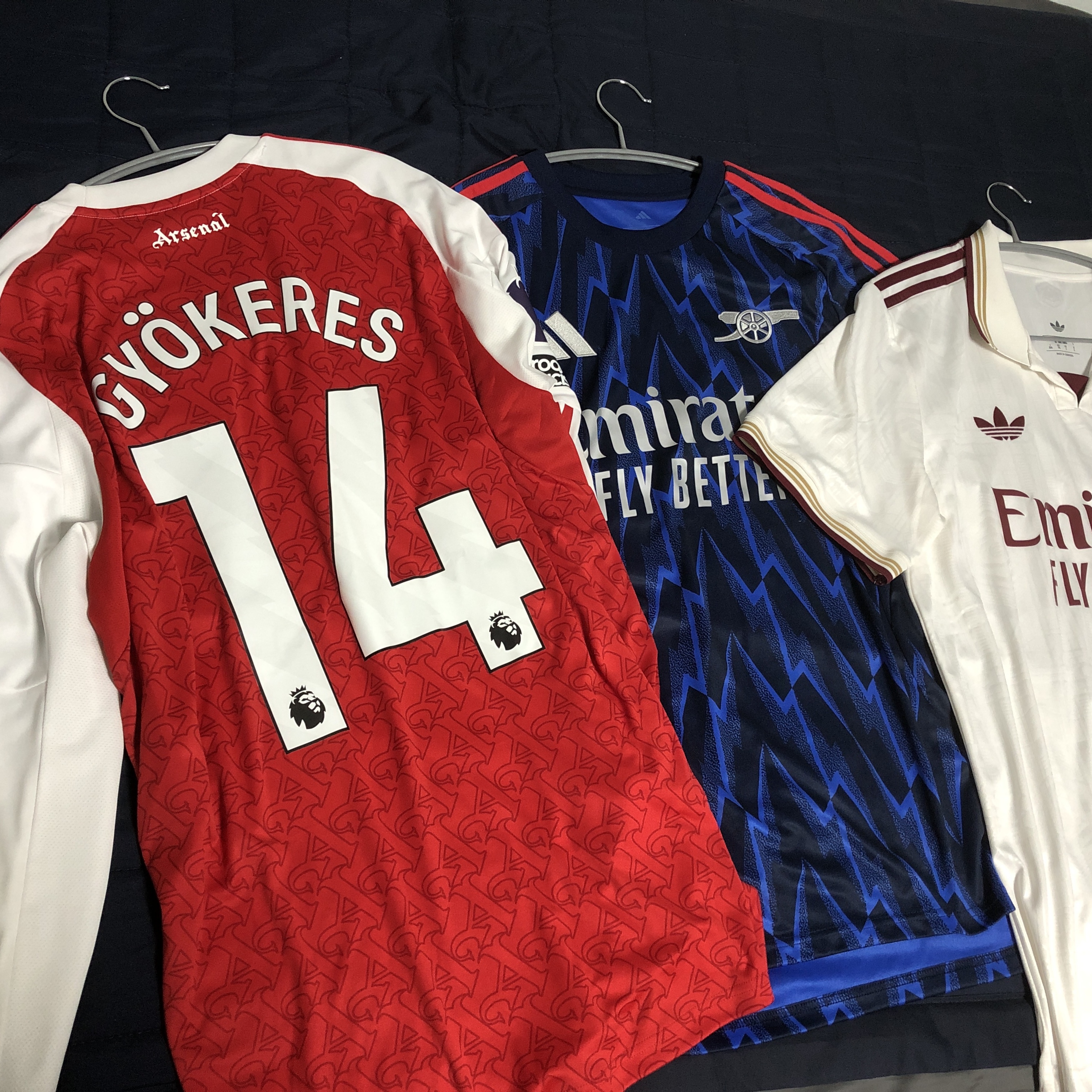 Adidas Arsenal 2025/26 Away Jersey Blue - KR Sizing (Non Marking Ver.) 착용 스타일