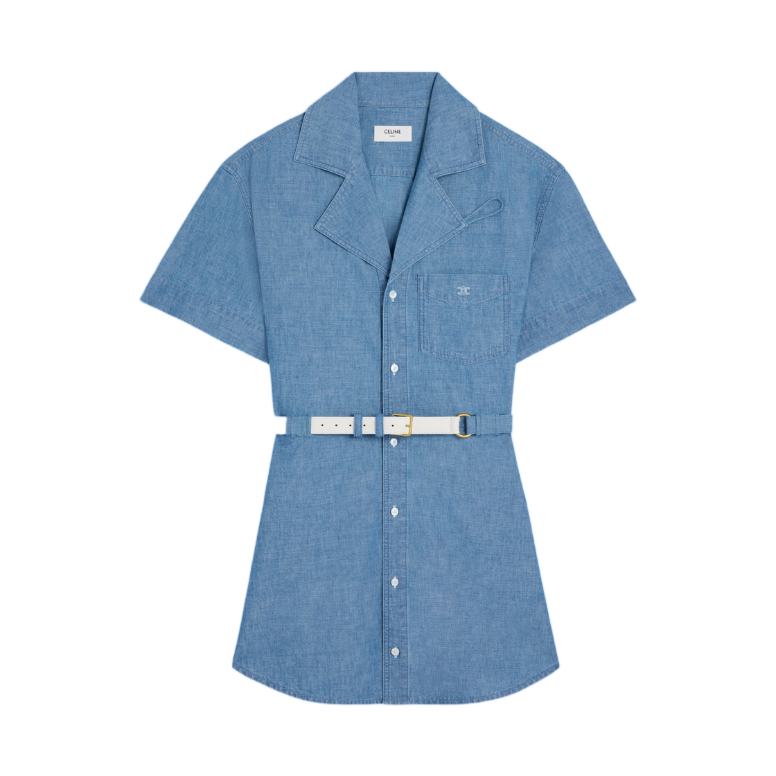 RR0MB2N68-GGG4 (W) Celine Dress in Cotton Denim Stone Bio Wash