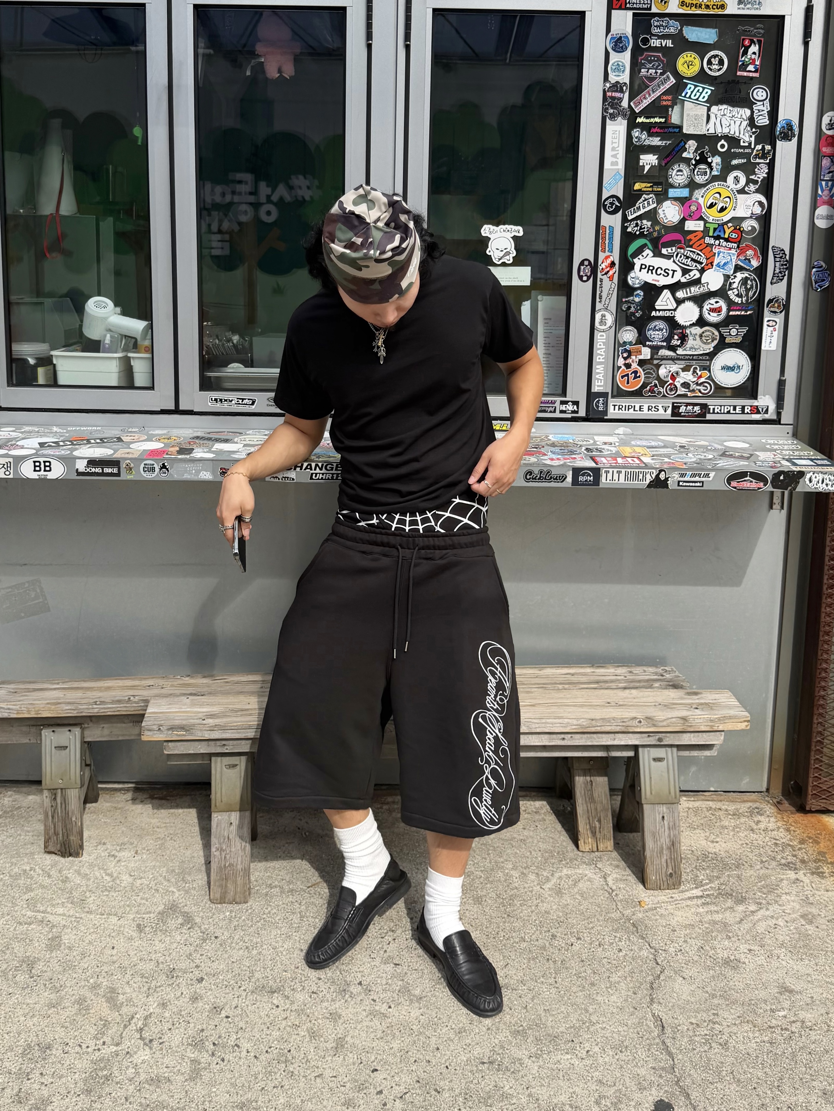Supreme x Hanes Spider-Man Boxer Briefs Black (2 Pack) - 26SS, Chrome Hearts Double Floral Cross Ring Silver 착용 스타일 - 2