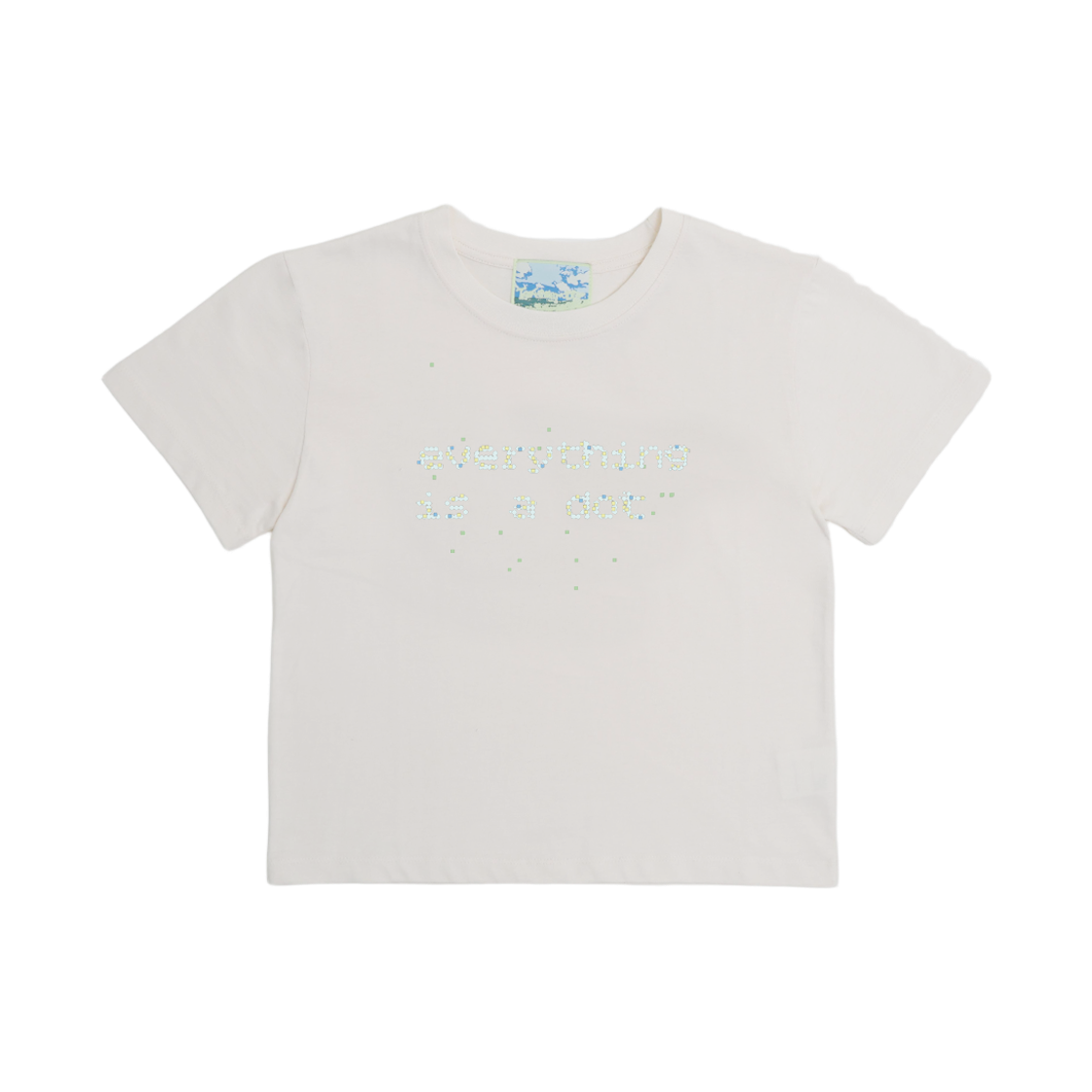 토우토우아카이브 에브리띵 닷 크롭티 에크루(TOWTOW.ARCHIVE Everything Dot Crop Tshirts Ecru)