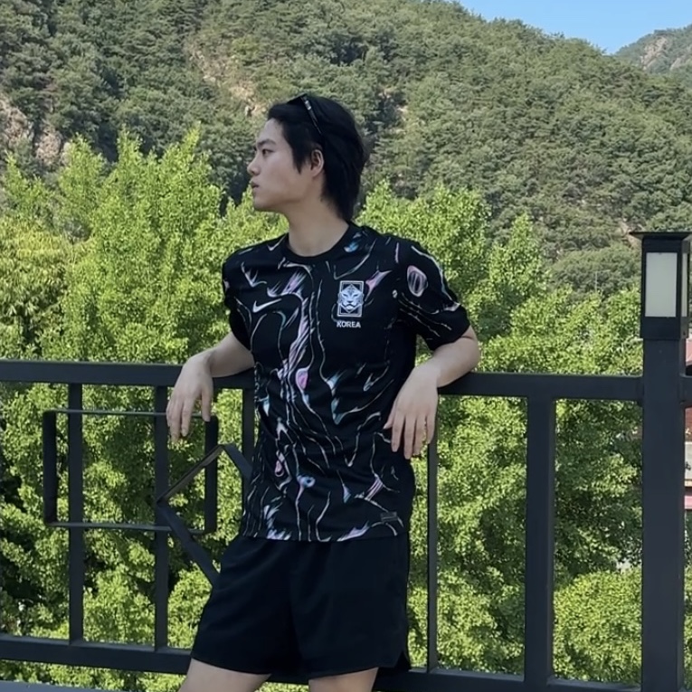 Nike Korea 2023/24 Dri-Fit Stadium Away Replica Jersey Black Pink Glow - Asia (Non Marking Ver.) 착용 스타일