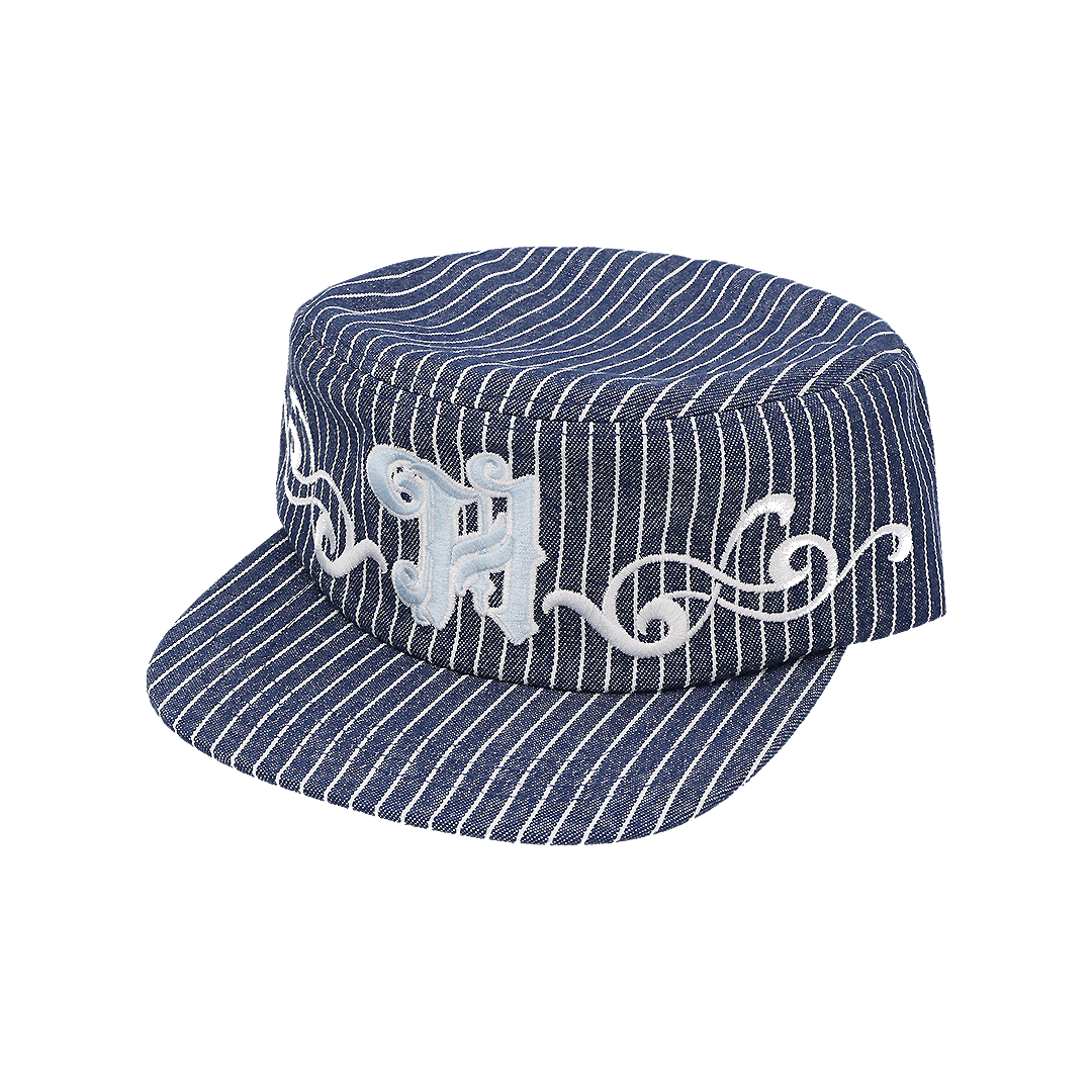 혼쿄 솔저 걸 필박스 캡 네이비 스트라이프(Honkyo Soldier Girl Pillbox Cap Navy Stripe)