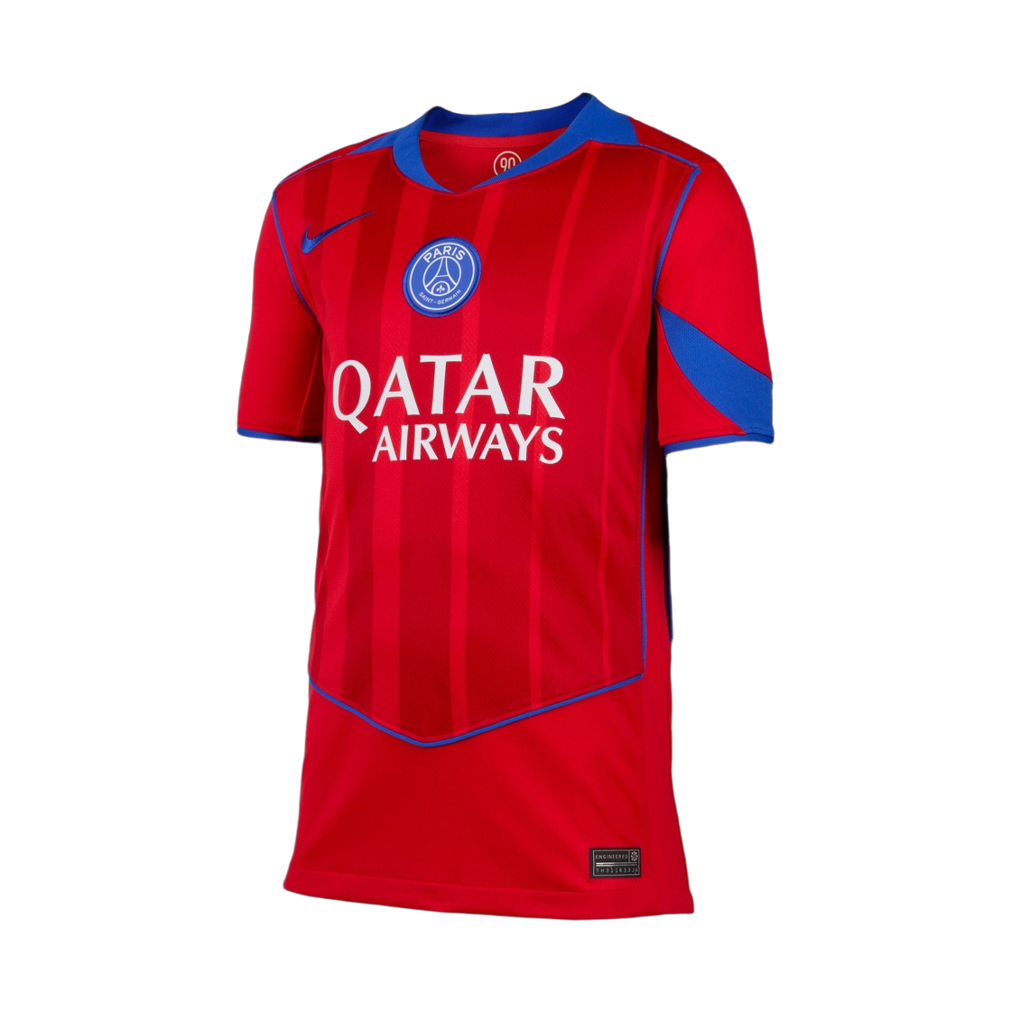 HM4126-680 (Kids) Nike Paris Saint-Germain 2025/26 Stadium Third Dri-Fit Total 90 Soccer Replica Jersey Global Red Sport Red (HM4126-680) (Non Marking Ver.)