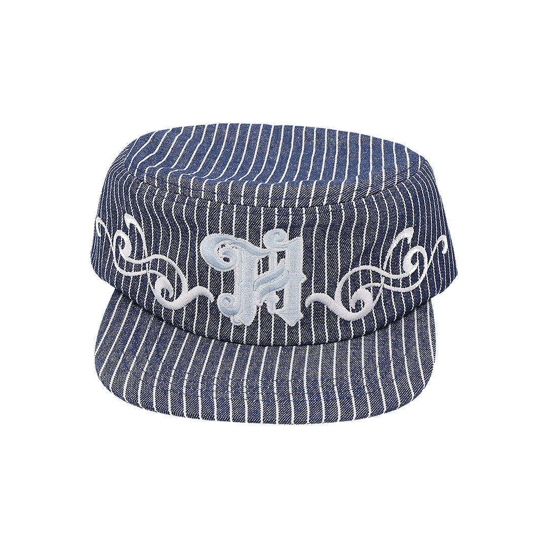 혼쿄 솔저 걸 필박스 캡 네이비 스트라이프(Honkyo Soldier Girl Pillbox Cap Navy Stripe) - 2