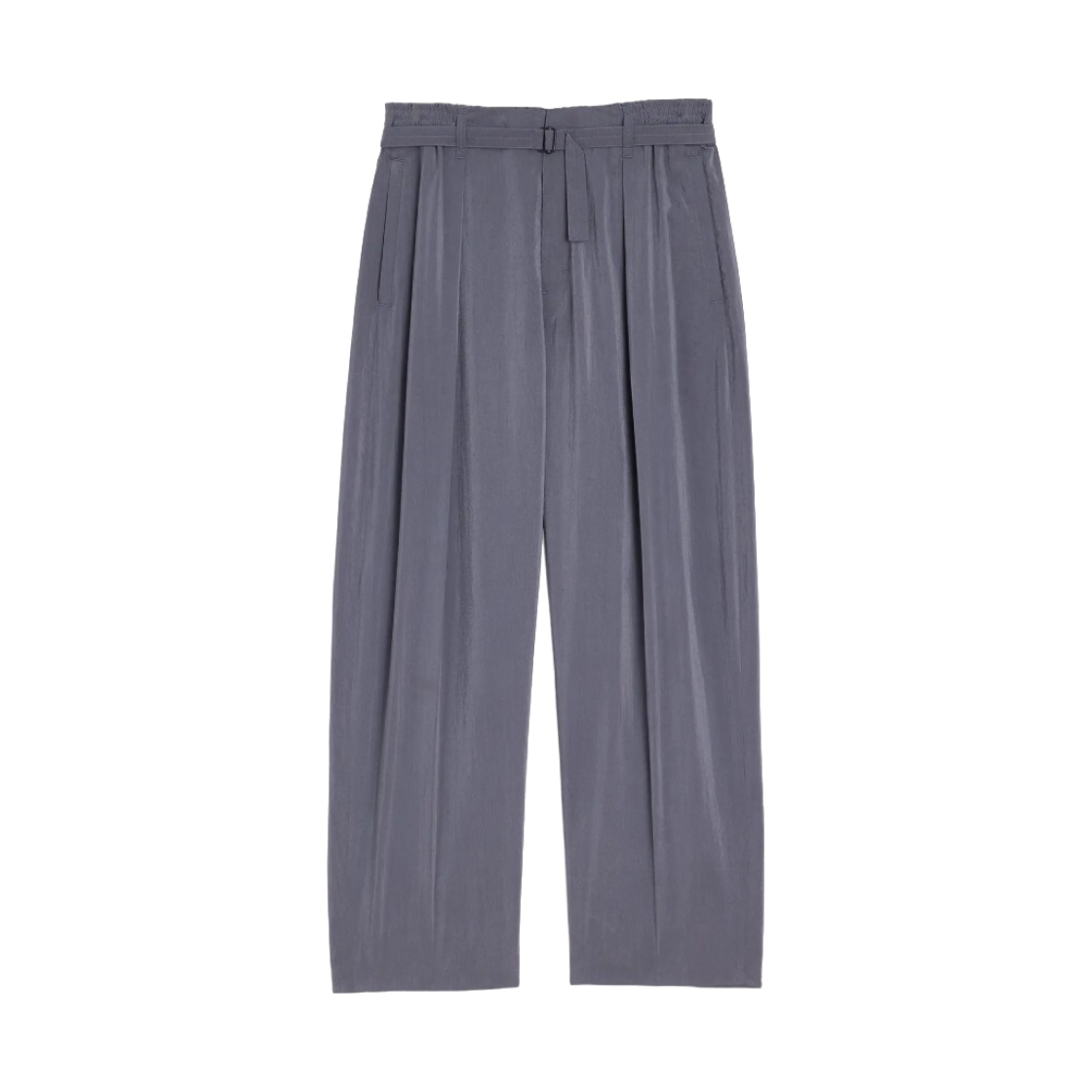PA1196-LF1308-991 Lemaire Belted Relaxed Pants in Dry Silk Asphalt