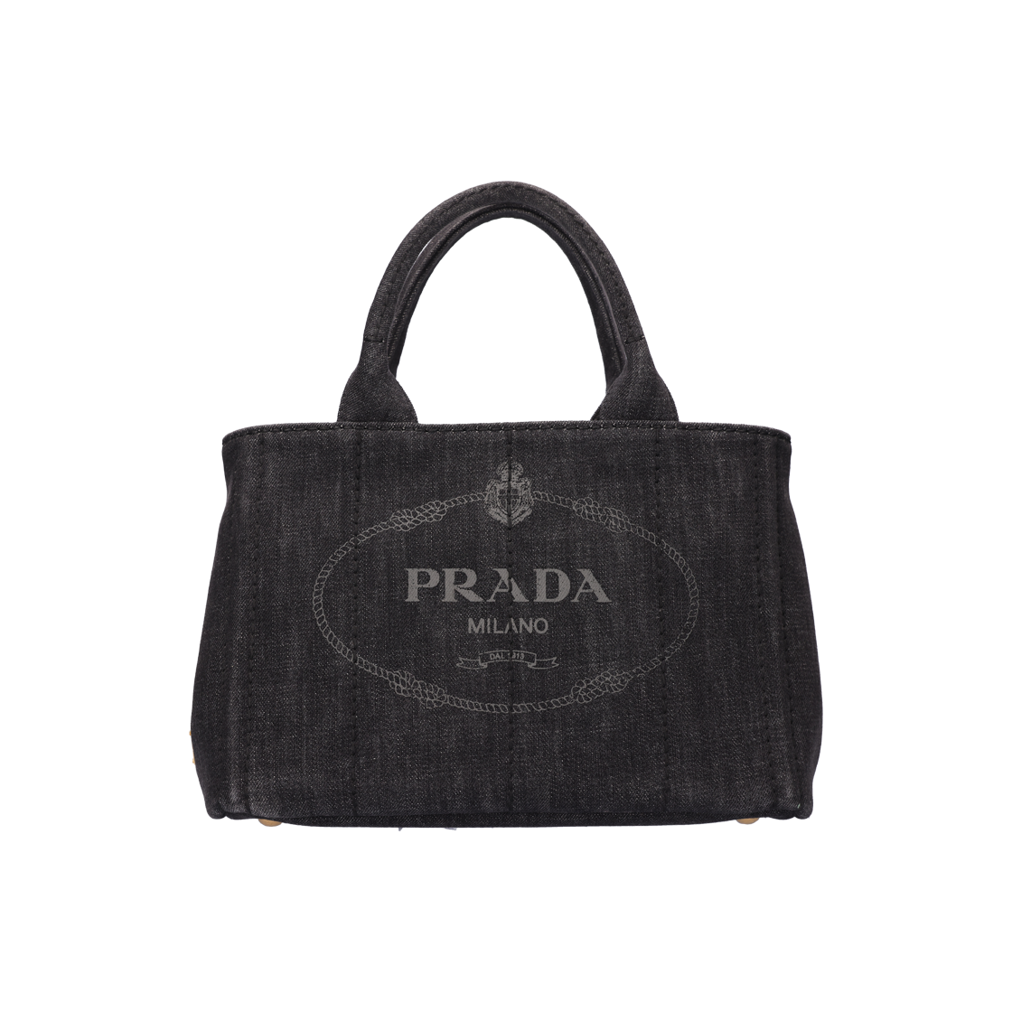 ITEIE5RB2DOK Prada 1BG439 Kanapa Denim Tote Bag Black