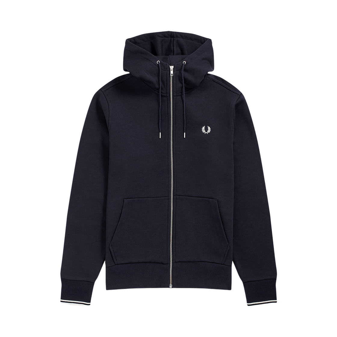 프레드페리 후드 집스루 스웻셔츠 네이비(Fred Perry Hooded Zip-Through Sweatshirt Navy)