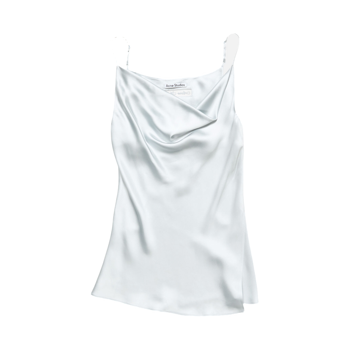AB0016-AQH (W) Acne Studios Shiny Satin Tank Top Ice Blue