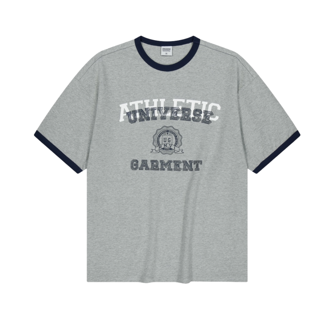 유니버스 가먼트 UG 애슬래틱 링거 티셔츠 멜란지 그레이(UNIVERSE GARMENT UG Athletic Ringer T-Shirt Melange Grey) - 1