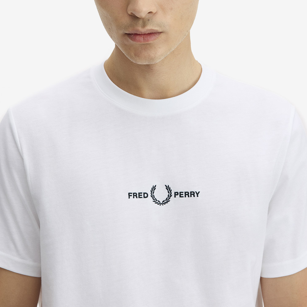 프레드페리 엠브로이더드 티셔츠 화이트(Fred Perry Embroidered T-Shirt White) - 4