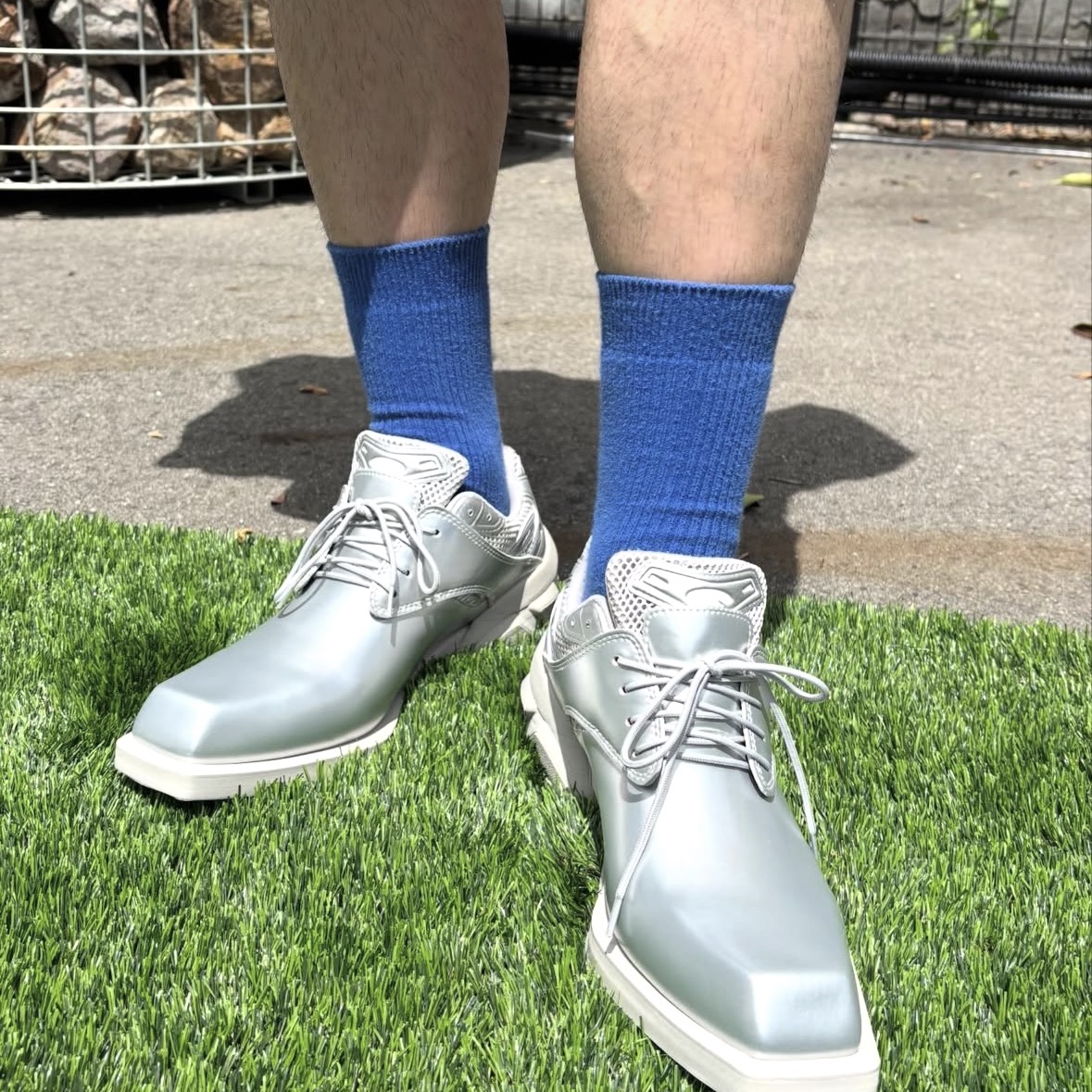 Remagine Hybrid Derby Shoes Starting Blocks Silver 착용 스타일