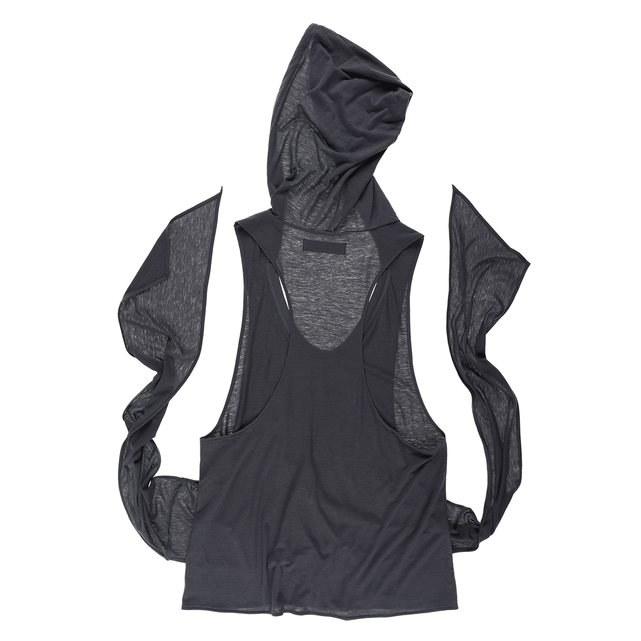 스틸레써디 루즈 노티드 백 후디 그레이(Still Lethardy Loose Knotted Back Hoodie Grey) - 2