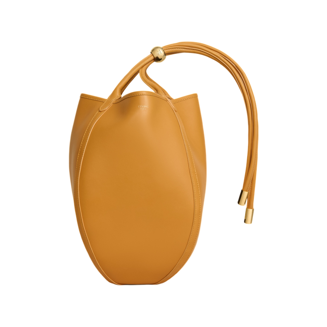 L102G3339-GKX1 Celine Small Drop Bucket in Supple Smooth Calfskin Mari Gold