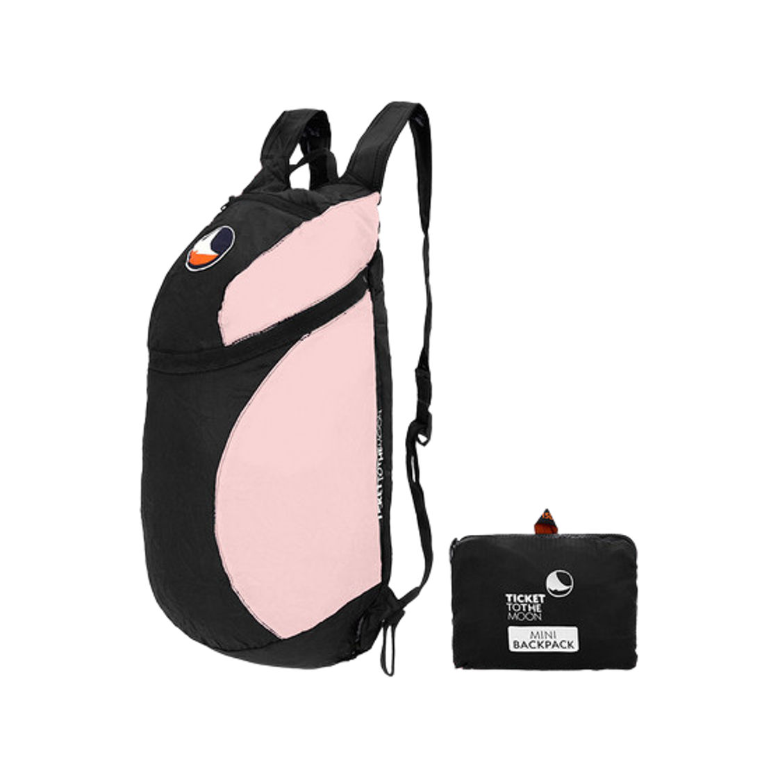 티켓투더문 미니 백팩 15L 블랙 베이비 핑크(Ticket To The Moon Mini Backpack 15L Black Baby Pink) - 1