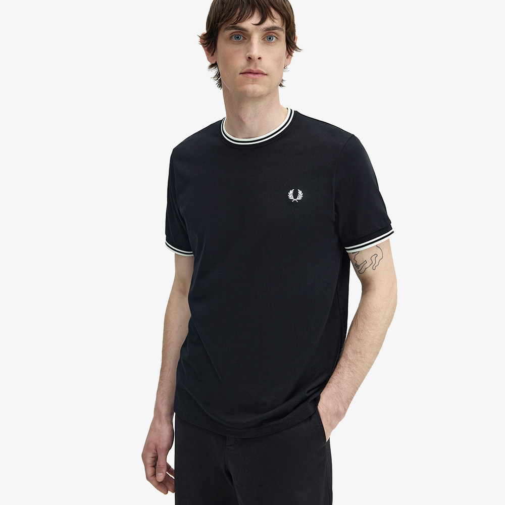 프레드페리 트윈 팁 티셔츠 블랙(Fred Perry Twin Tipped T-Shirt Black) - 3
