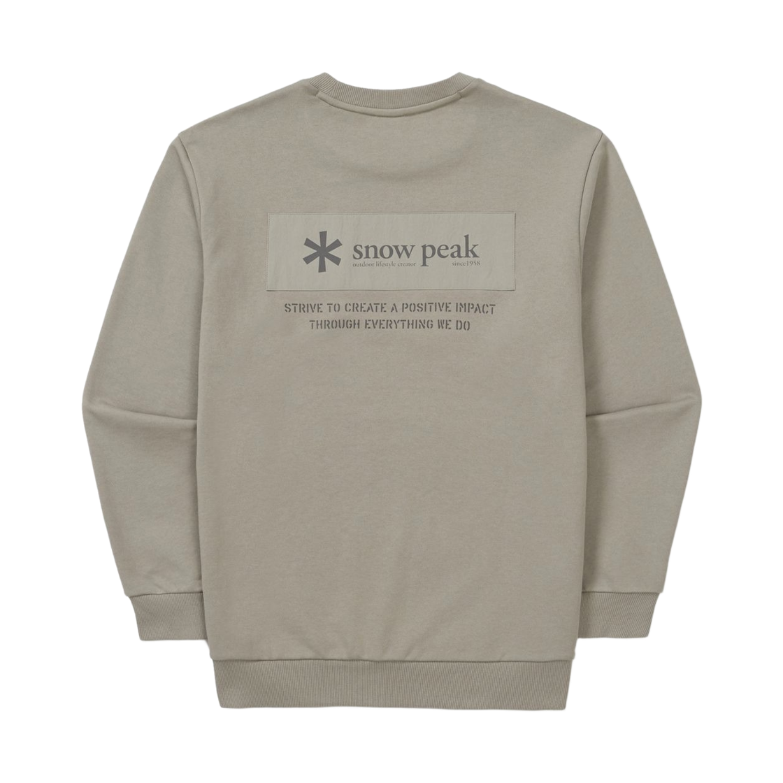 스노우 피크 우븐 패치 스웨트셔츠 포그 그레이(Snow Peak Woven Patch Sweatshirt Fog Grey) - 2