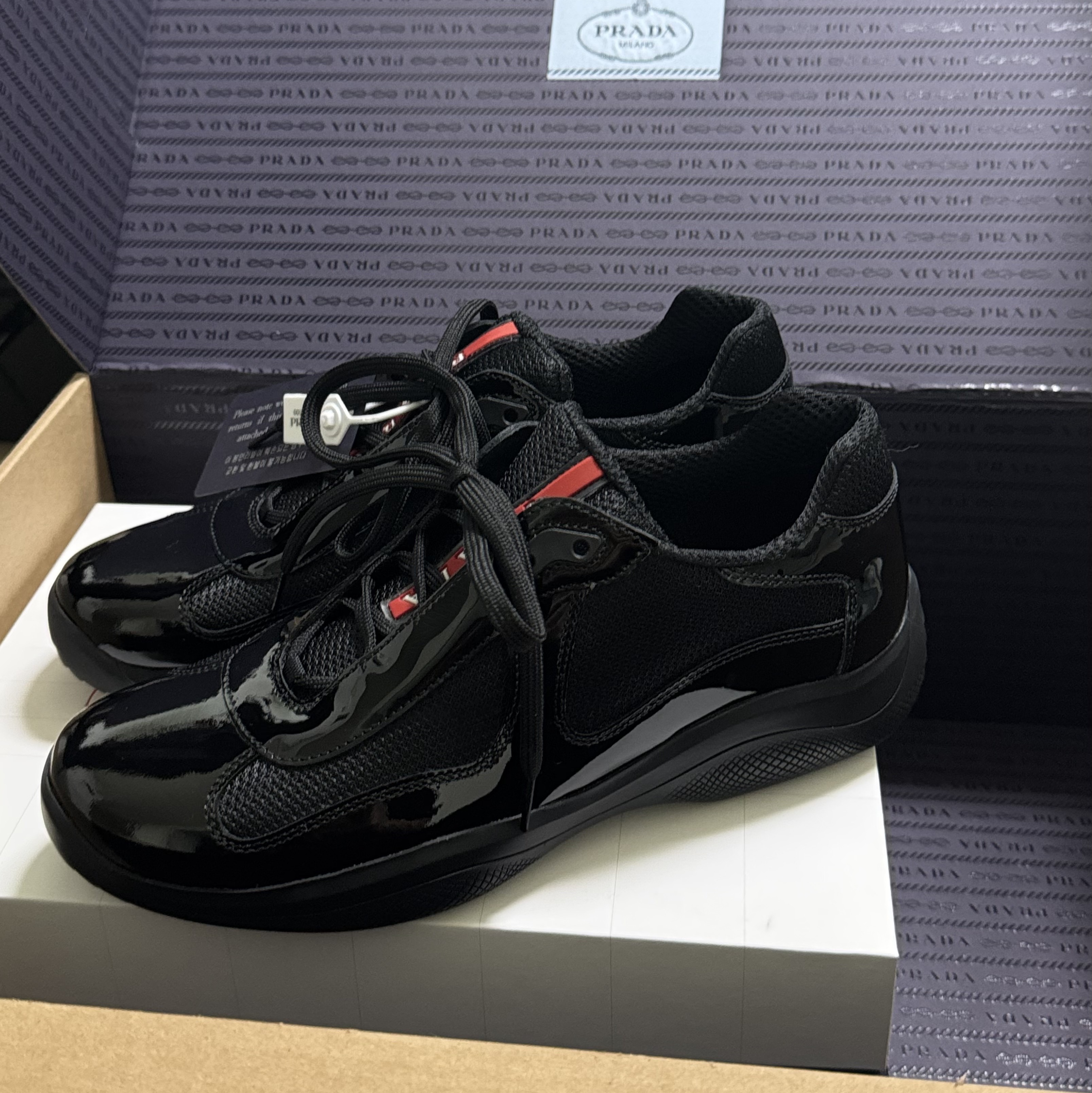 Prada America’s Cup Original Sneakers Black 착용 스타일 - 3