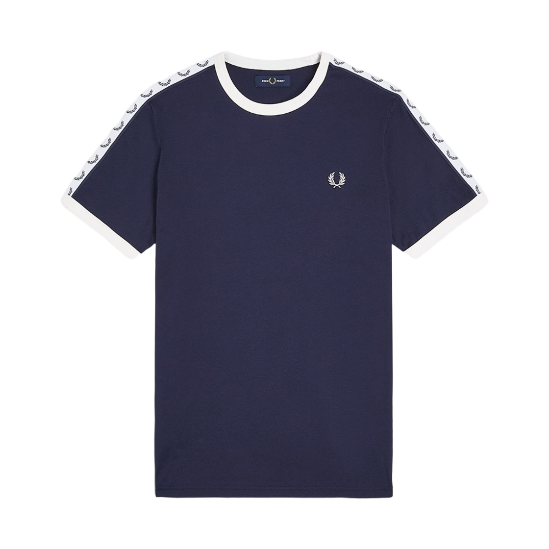프레드페리 테잎 링어 티셔츠 카본 블루(Fred Perry Taped Ringer T-Shirt CARBON Blue)