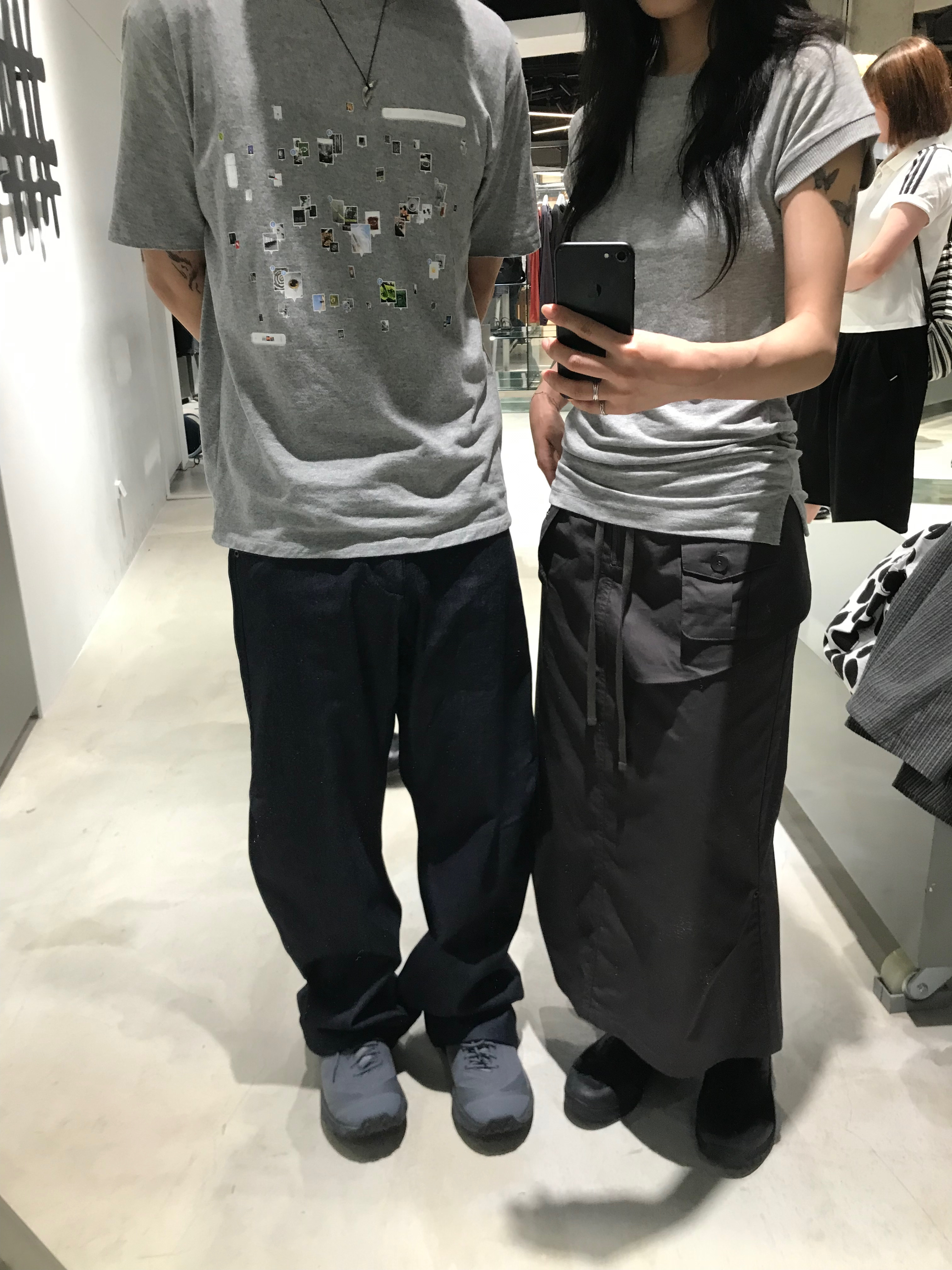 Descente x Hatchingroom Z02 Trail Running Shoes Gray, Polyteru Women Muted T-Shirt Gray 착용 스타일