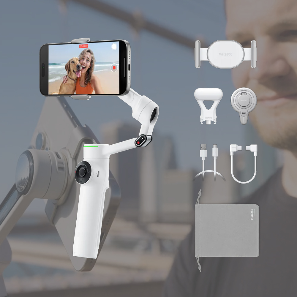 인스타360 Flow 2 Pro 크리에이터 번들 써밋화이트(Insta360 Flow 2 Pro Creator Bundle - Summit White) - 2