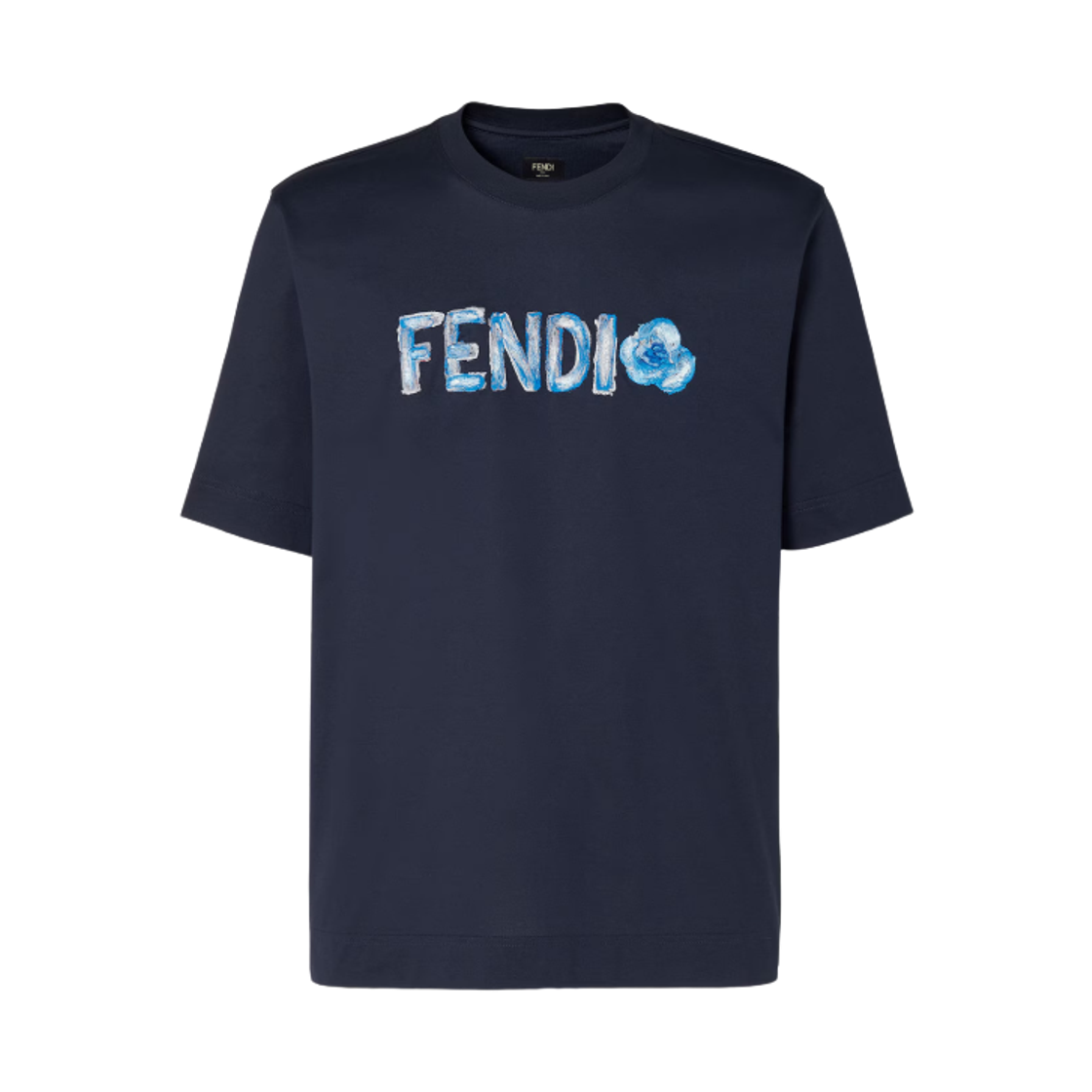 FY0936AYXVF0PTH Fendi Cotton T-Shirt Navy Blue