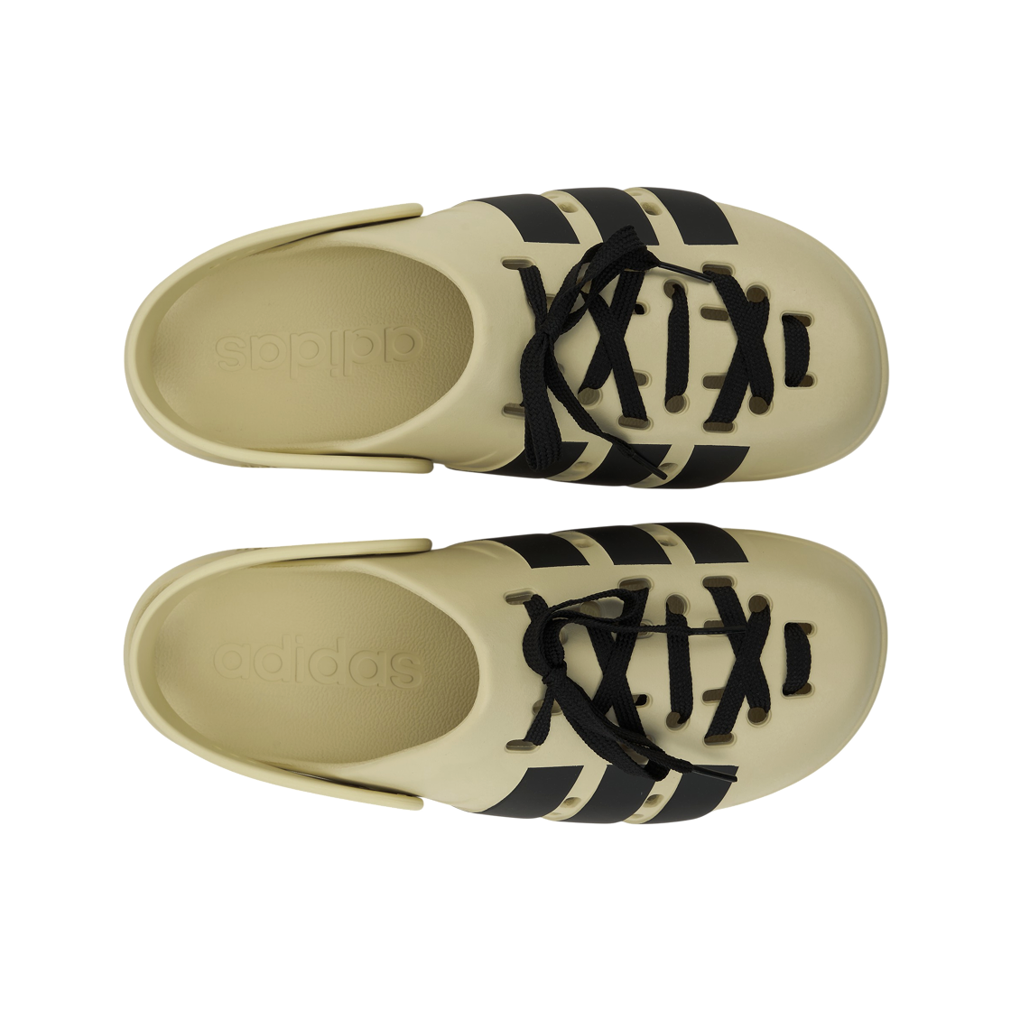 아디다스 아딜렛 클로그 2.0 웜 바닐라 코어 블랙(Adidas Adilette Clog 2.0 Warm Vanilla Core Black) - 5