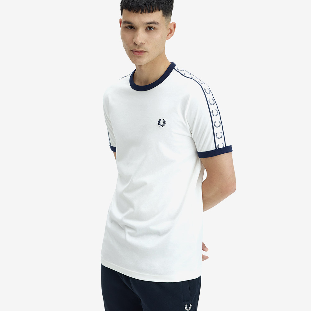 프레드페리 테잎 링어 티셔츠 스노우 화이트(Fred Perry Taped Ringer T-Shirt Snow White) - 3