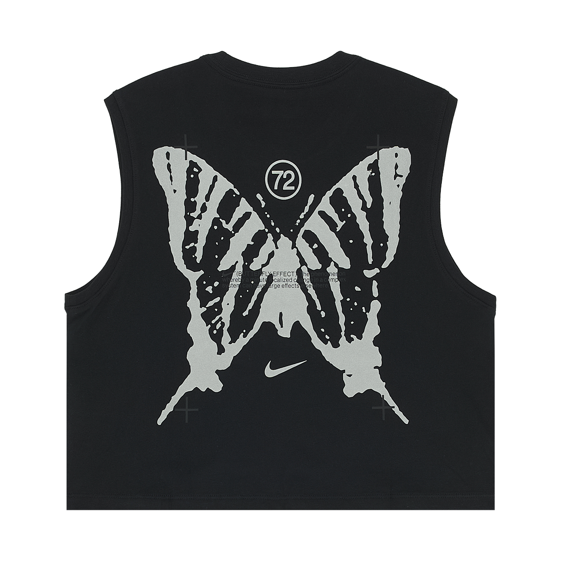 (W) 나이키 스위프트 버터플라이 드라이핏 슬리브리스 러닝 티셔츠 블랙 - 아시아((W) Nike Swift Butterfly Dri-Fit Sleeveless Running T-Shirt Black - Asia) - 2