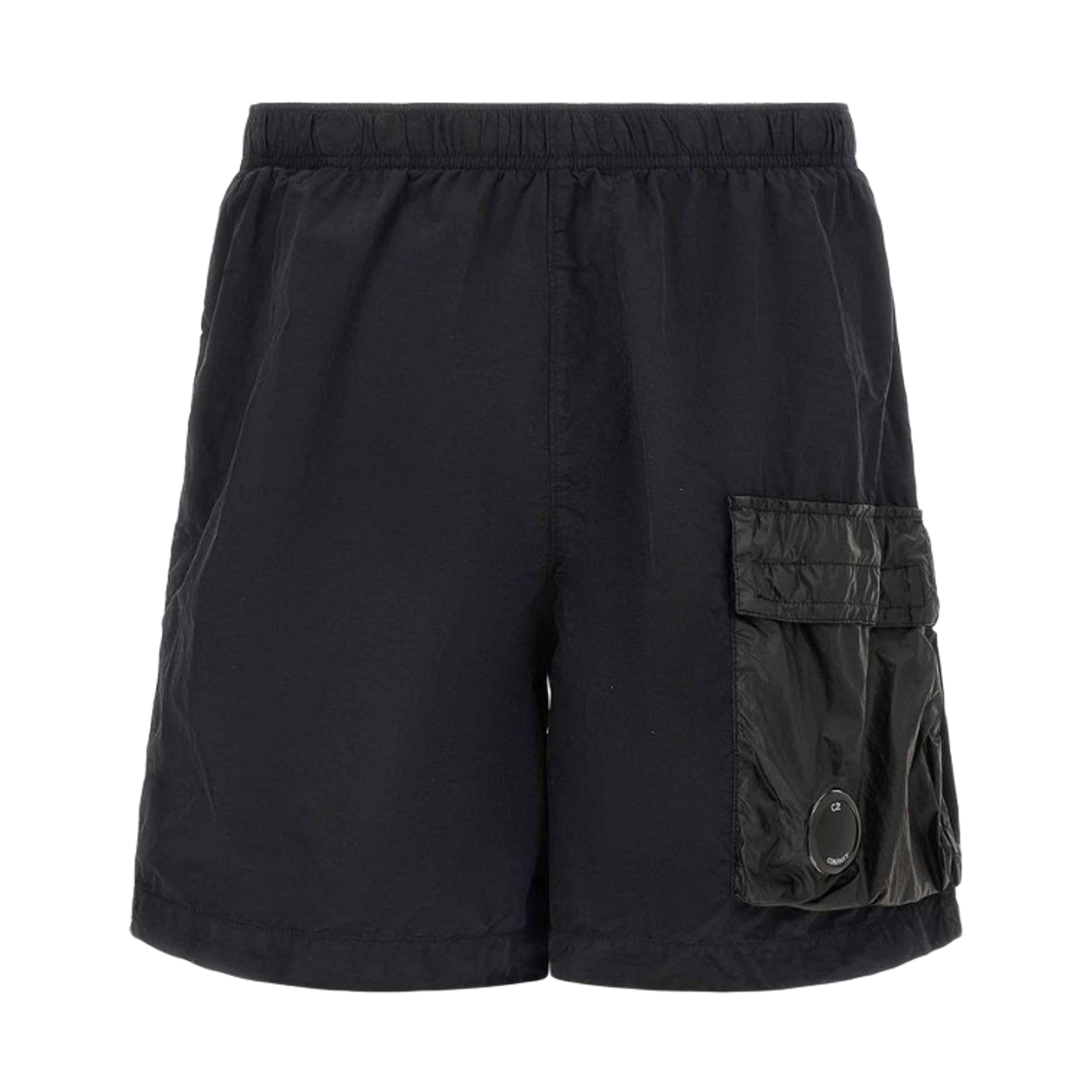 C.P. 컴퍼니 플랫 나일론 믹스드 렌즈 카고 스윔 쇼츠 블랙 - 26SS(C.P. Company Flatt Nylon Mixed Lens Cargo Swim Shorts Black - 26SS)