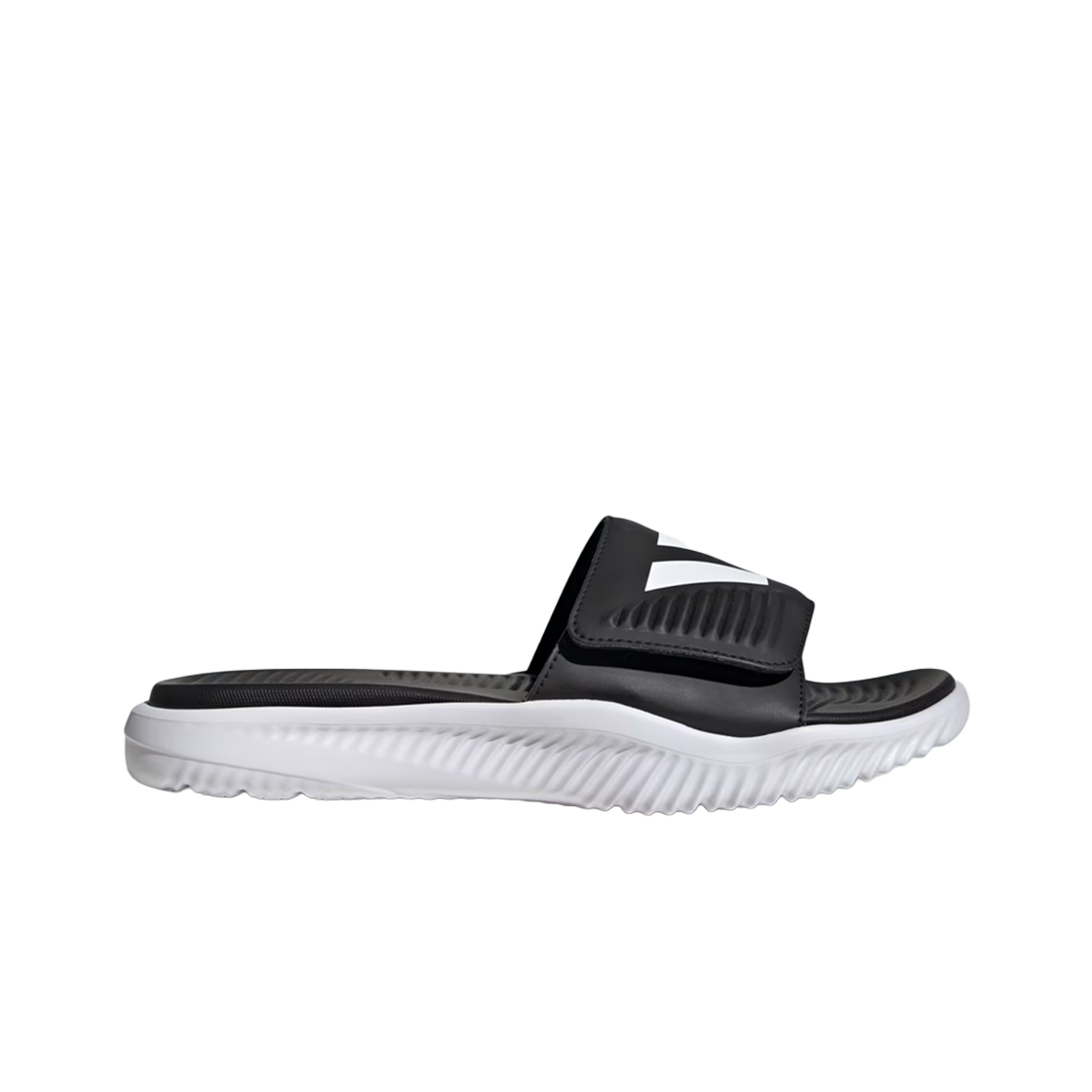 JP5437 [17% 쿠폰] Adidas Alpharesponse 1.0 Slides Core Black Cloud White