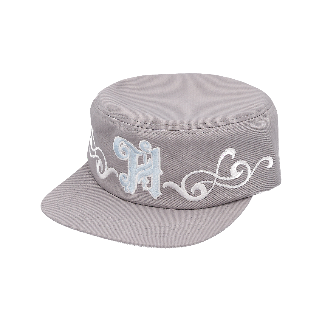 혼쿄 솔저 걸 필박스 캡 솔리드 그레이(Honkyo Soldier Girl Pillbox Cap Solid Grey)