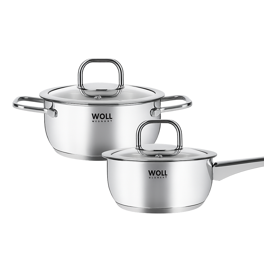 볼 다이아몬드 쿡 냄비 2종 세트(16편수+18양수)(WOLL Diamond Cook 2‑Piece Pot Set (16cm Saucepan + 18cm Casserole Pot))