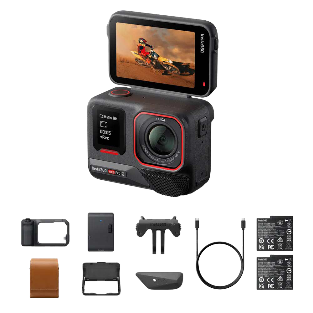 인스타360 Ace Pro 2 미드나잇 블랙, 듀얼배터리 포토프린터 번들(Insta360 Ace Pro 2 Flash Print Bundle)