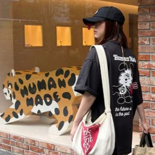 Human Made x Verdy x Lotte Museum Graphic T-Shirt Black, Human Made x Verdy 6 Panel Cap Black - Jamsil Store Exclusvie 착용 스타일