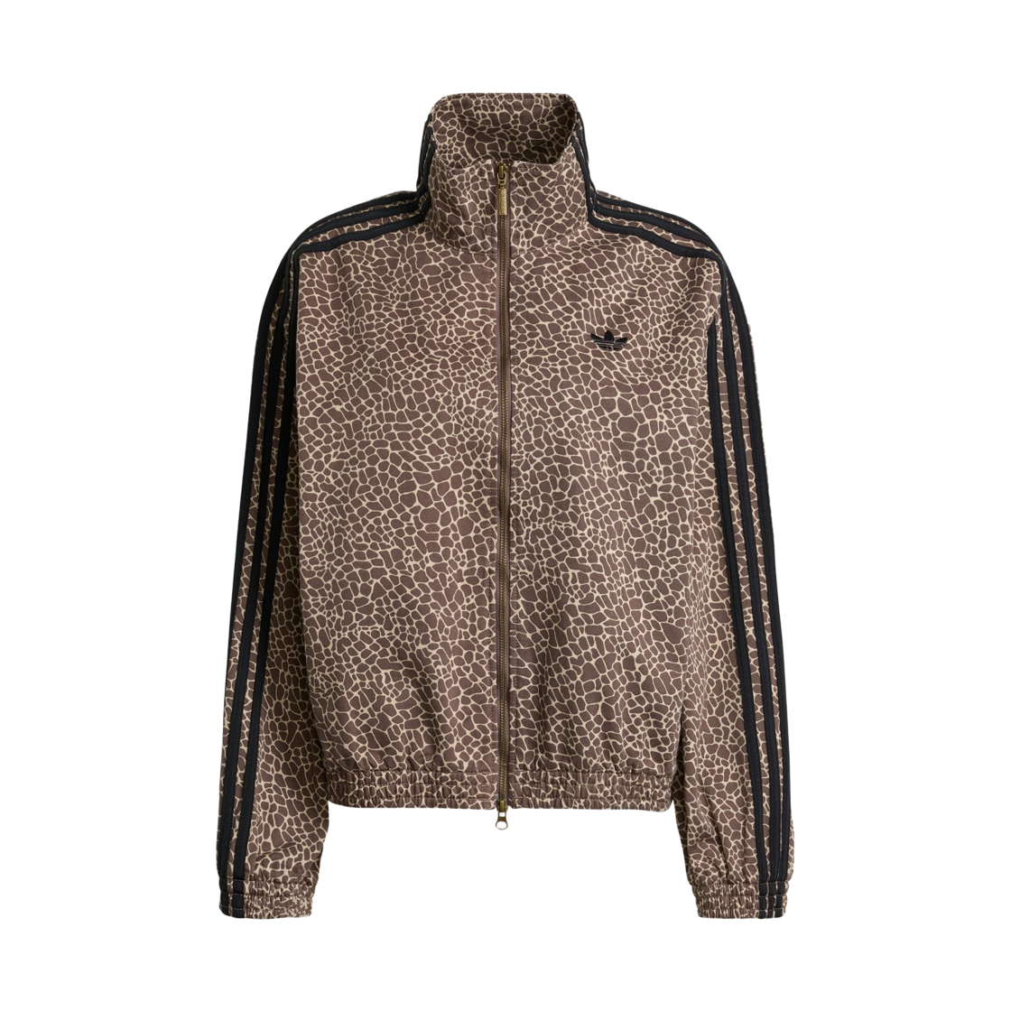 KD2815 (W) Adidas Firebird Oversized Aop Denim Jacket Earth Strata Stone Khaki - US Sizing