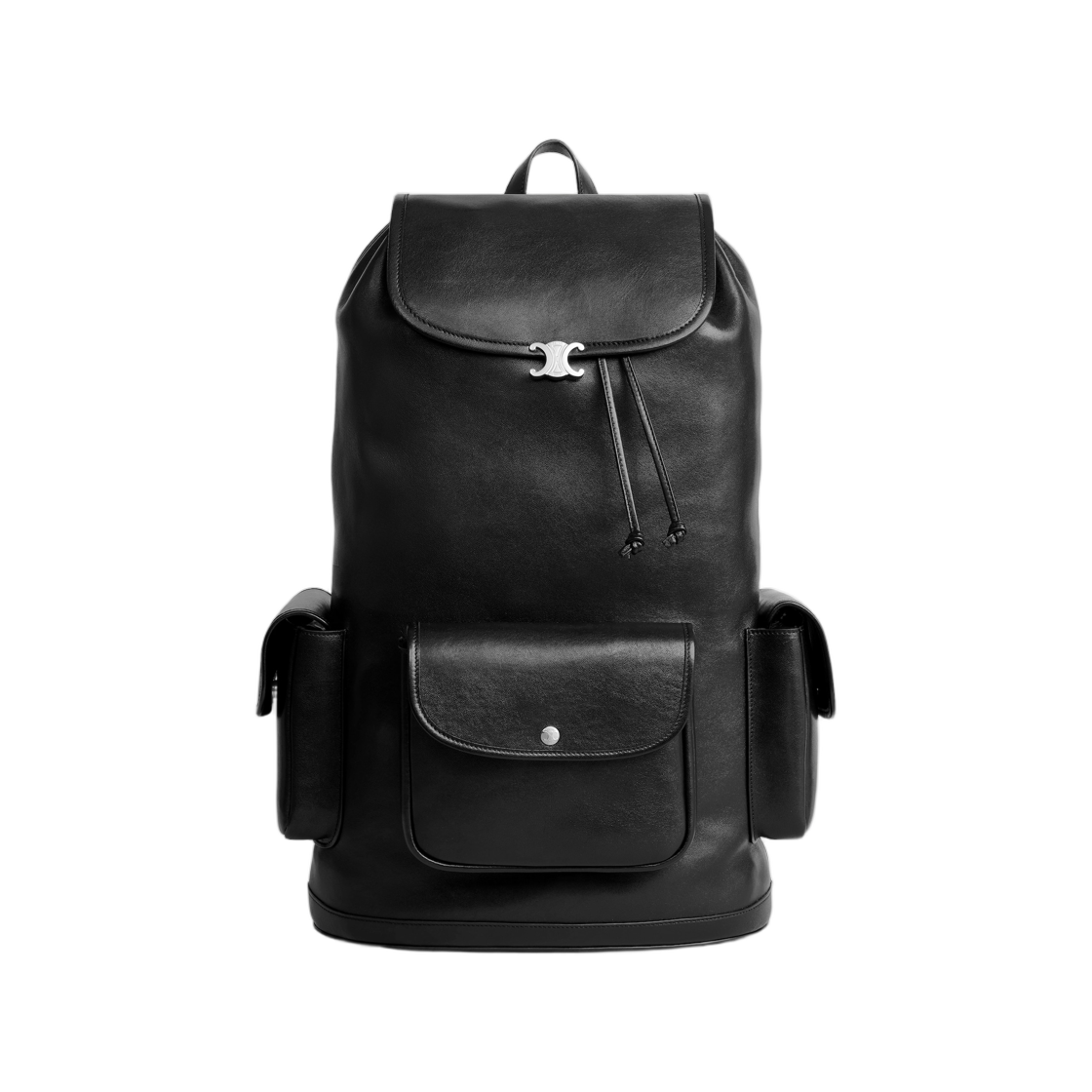 L104M2X81-38SI Celine Big Backpack Soft Triomphe in Supple Shiny Lambskin Black