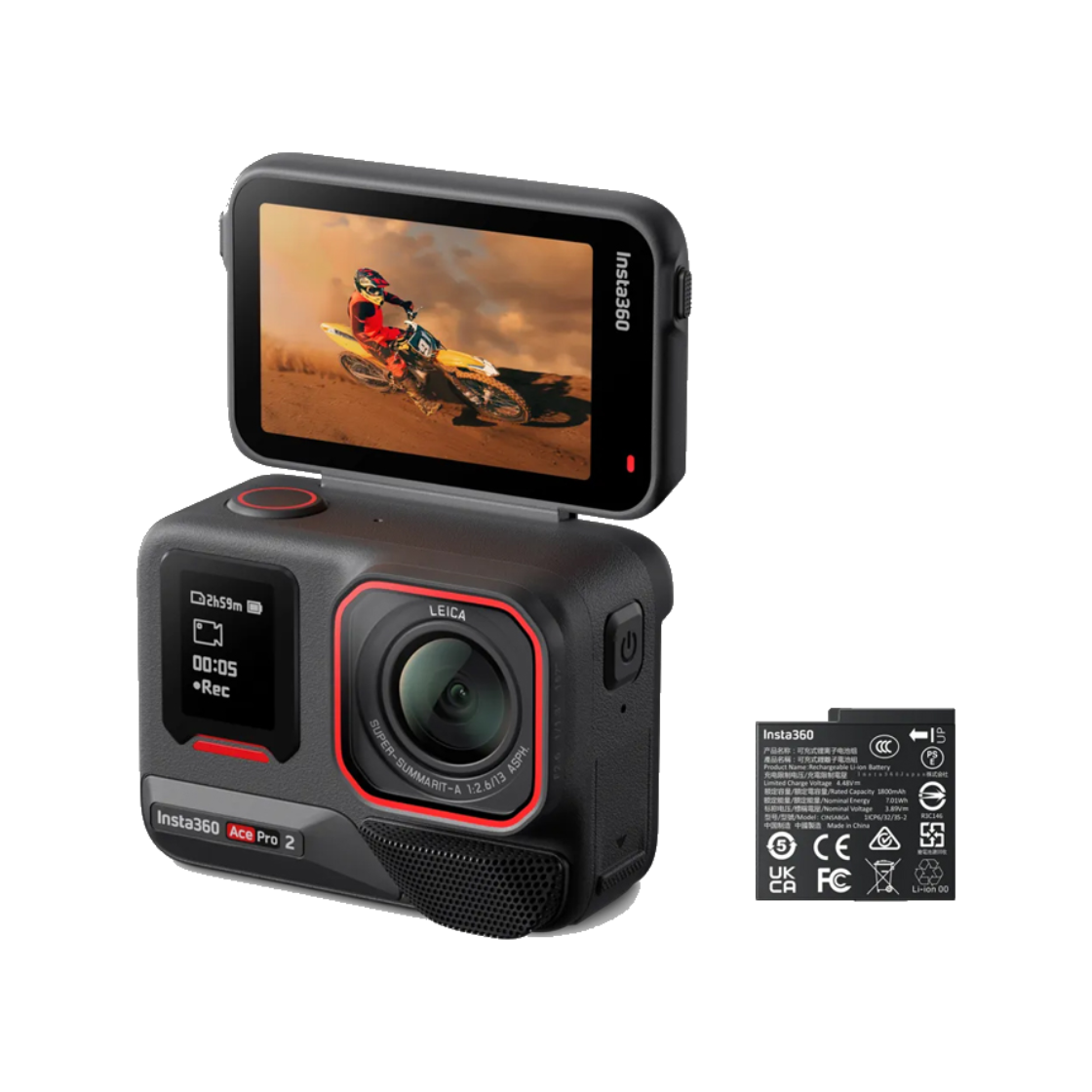 인스타360 Ace Pro 2 미드나잇 블랙, 싱글배터리 번들(Insta360 Ace Pro2 Single Battery Bundle)