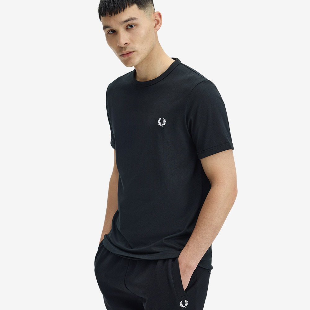 프레드페리 링어 티셔츠 블랙(Fred Perry Ringer T-Shirt Black) - 3
