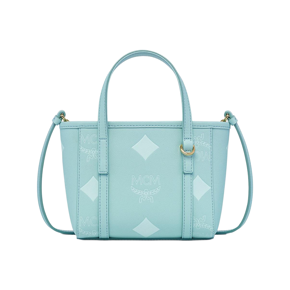 MCM 레스토레스 레더 미니 토니 탑집 쇼퍼 아이시 민트(MCM Resetos Leather Mini Toni Top-Zip Shopper Icy Mint) - 1