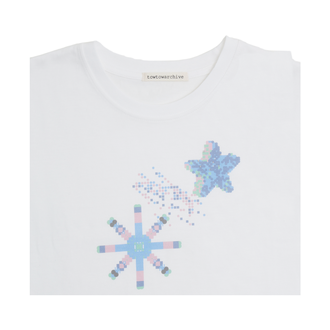 토우토우아카이브 닷 투 스타 크롭티 화이트(TOWTOW.ARCHIVE Dot to Star Crop Tshirts White) - 2