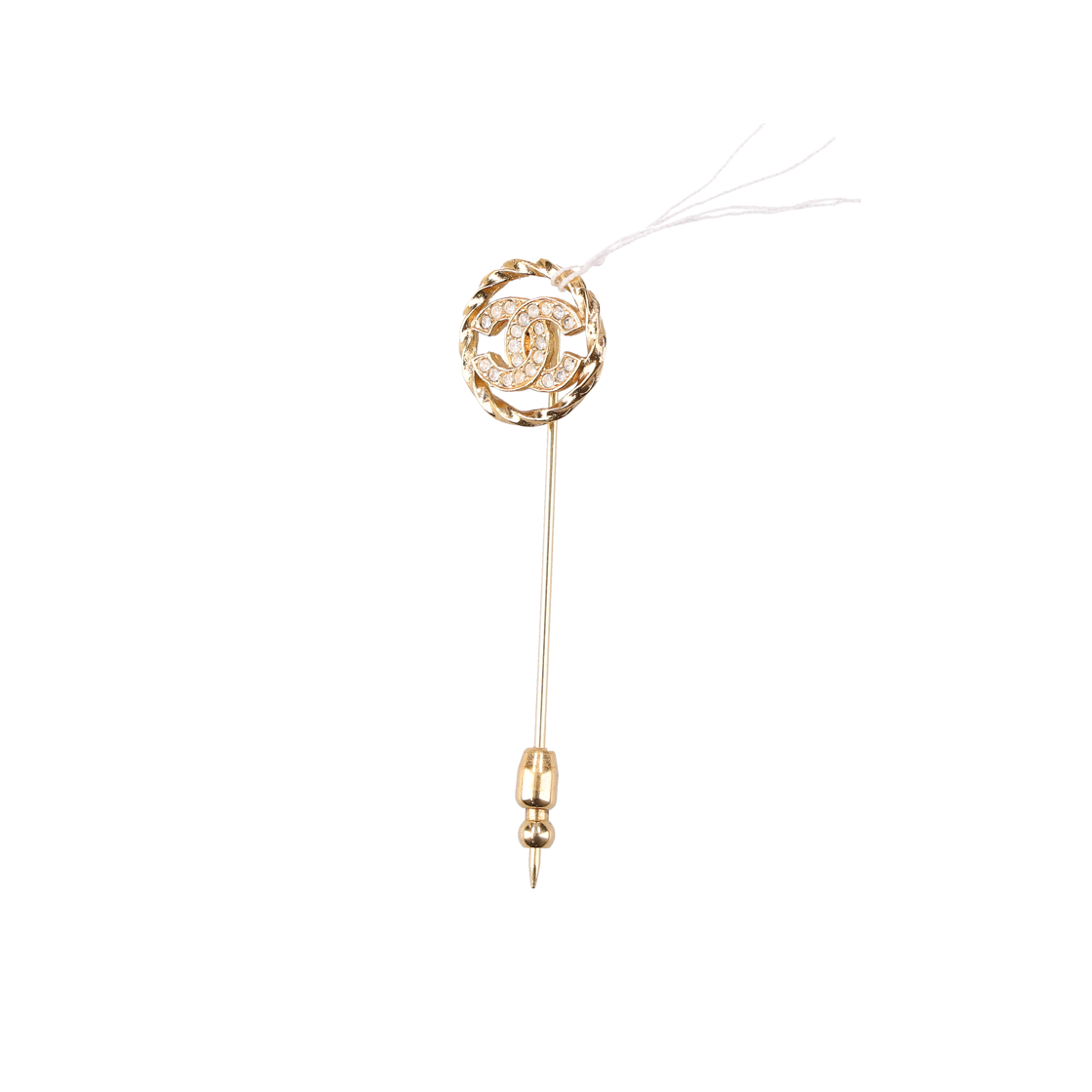 샤넬 CC 로고 라운드 핀 브로치 메탈 골드(Chanel CC Logo Round Pin Brooch Gold Metal)